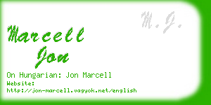 marcell jon business card